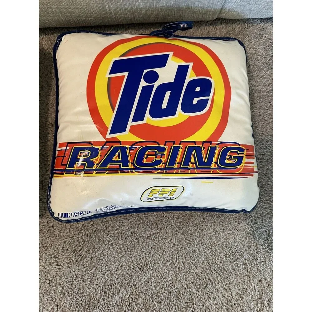 2 Nascar Racing Pillow Terry Lebonte w/Tony the Tiger, Ricky Craven Tide Vintage